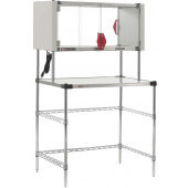EZHSE36W-KIT Metro, 36" x 24" Super Erecta® Stainless Steel Enclosed Heated Shelf Workstation