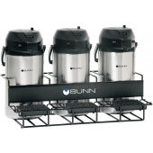 35728.0002 Bunn, UNIV-3 APR 3 Pot Side-by-Side Airpot Rack, Black