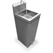 SWHSF-14 Steelworks, 17" x 17" Stainless Steel Pedestal Hand Sink w/ Faucet