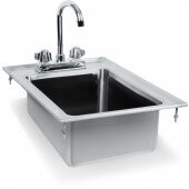 SWDIS-1FB101405 Steelworks, 1 Compartment Stainless Steel Drop-In Sink w/ Faucet