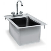 SWDIS-1FB101410 Steelworks, 1 Compartment Stainless Steel Drop-In Sink w/ Faucet