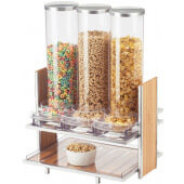1499 Cal-Mil, Triple 2.7L Acrylic Eco Modern Countertop Cereal Dispenser, Bamboo Finish
