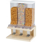 22355-3-71 Cal-Mil, Triple Countertop Cereal Dispenser, Maple Wood Finish