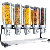 3516-5-13 Cal-Mil, Quintuple 5L Countertop Cereal / Dry Food Dispenser