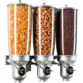 3518-3-39FF Cal-Mil, Triple 5L Wall Mount Cereal / Dry Food Dispenser