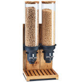 3584-2-99 Cal-Mil, Double 4.5L Madera Countertop Cereal / Dry Food Dispenser, Rustic Pine Finish