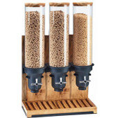 3584-3-99 Cal-Mil, Triple 4.5L Madera Countertop Cereal / Dry Food Dispenser, Rustic Pine Finish