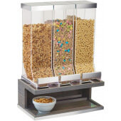 3823-83 Cal-Mil, Triple 10L Ashwood Countertop Cereal Dispenser, Gray Oak Finish