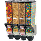 88780 Server Products, Quadruple 2L DFD SlimLine™ Wall Mounted Dry Food / Candy Dispenser