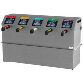100446 Server Products, 5-Compartment Touchless Express™ Drop-In Condiment Dispenser, Silver