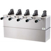 07070 Server Products, 5-Compartment Server Express™ Drop-In Condiment Dispenser, Silver