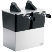 07300 Server Products, 2-Compartment Gallon Server Express™ Countertop Condiment Dispenser, Silver