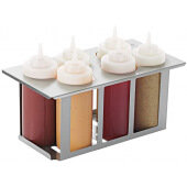 87045 Server Products, 6 Compartment Drop-In Squeeze Bottle Holder w/ 6 Bottles