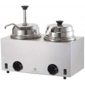 81290 Server Products, Double 3 Qt Condiment / Topping Warmer