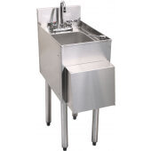 C-HSB-12-D Choice by Glastender, 12" x 24" One Compartment Underbar Hand Sink w/ Soap & Towel Dispenser