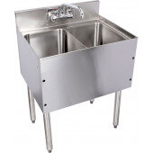 C-DSA-48 Choice by Glastender, 48" x 19" Two Compartment Underbar Hand Sink w/ 12" Drainboards