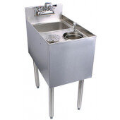 C-MTS-14 Choice by Glastender, 14" x 24" One Compartment Underbar Mixology Sink w/ Dipper Well & Rinse Faucet