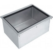 D-24-IBL Advance Tabco, 21" x 18" Stainless Steel Drop-In Ice Bin, 50 Lb Capacity