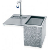 D-24-WSIBL Advance Tabco, 21" x 18" Stainless Steel Drop-In Ice Bin w/ Glass Filler Faucet, 23 Lb Capacity