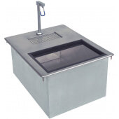D-24-WSIBL2 Advance Tabco, 21" x 18" Stainless Steel Drop-In Ice Bin w/ Glass Filler Faucet, 50 Lb Capacity