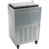 FRM-2 Glastender, 24" 2 Tub Flip Top Ice Cream Dipping Cabinet, Silver