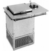 DI-FR-DW Glastender, 24" 1 Tub Drop-In Ice Cream Dipping Cabinet w/ Dipper Well, Silver