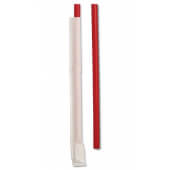 DSGW24-300R D&W Fine Pack, 7 3/4" Red Individually Wrapped Giant Plastic Straws (7,200/case)