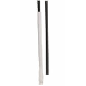 DSGW8-24-300E D&W Fine Pack, 8 1/2" Black Individually Wrapped Giant Plastic Straws (7,200/case)