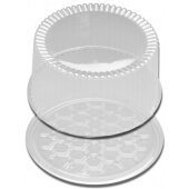 G34-1 D&W Fine Pack, 10" Plastic Cake Display Container, Clear (80/case)