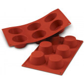 SF023 SilikoMart, 6-Cup 3.38 oz Flexible Silicone Muffin Baking Mold