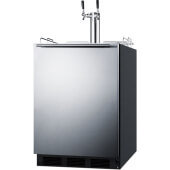 SBC58BLBIADAWKDTWIN Summit Appliance, 24" Undercounter Refrigerated Wine Dispenser, 2 Tap, ADA