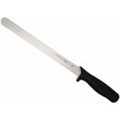359110 ARY, 10" Stainless Steel Serrated Slicing Knife w/ Black Handle