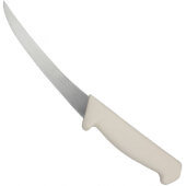WP716 ARY, 6" High Carbon Stainless Steel Flexible Boning Knife w/ White Handle
