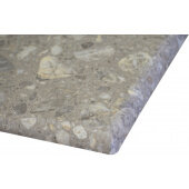 UT240781 Grosfillex, 36" x 36" Square Molded Melamine Table Top, Tokyo Stone Finish