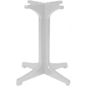 55631804 Grosfillex, 26" x 26" Alpha Resin Cross Table Base, White