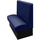 AM-4842-SGL-IHV-NAVY Oak Street Manufacturing, 48" x 42" Ambrose Single Vinyl Smooth Back Booth, Navy