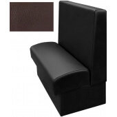 AM-6042-SGL-IHV-ESPRESSO Oak Street Manufacturing, 60" x 42" Ambrose Single Vinyl Smooth Back Booth, Espresso