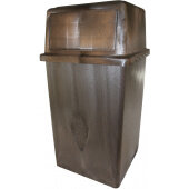 8750-4 Impact Products, 45 Gallon Vanguard® Trash Receptacle, Brown