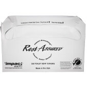 25130873 Impact Products, 250 Count Rest Assured® Disposable Half Fold Toilet Seat Covers (4/case)