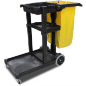 6850 Impact Products, Short Platform Janitor Cart, Gray