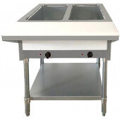 46646 Omcan USA, 30" Electric Steam Table, 2 Pan Capacity, 208-240v