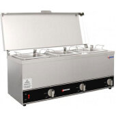 44183 Omcan USA, Triple 2.6 Qt Condiment Warmer, 120v
