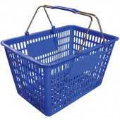 13023 Omcan USA, 50 Lb Plastic Shopping Hand Basket, Blue