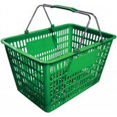 13024 Omcan USA, 50 Lb Plastic Shopping Hand Basket, Green