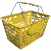 13027 Omcan USA, 50 Lb Plastic Shopping Hand Basket, Yellow
