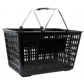 43028 Omcan USA, 50 Lb Plastic Shopping Hand Basket, Black