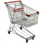 18308 Omcan USA, 110 Lb Wire Shopping Cart, Silver