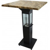 40439 Omcan USA, 27 1/4" Square Heated Patio Table, Marble Finish