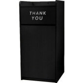 46584 Omcan USA, 36 Gallon Food Waste Receptacle w/ Tray Holder, Black Finish
