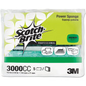 3000CC Scotch-Brite, 4 1/2" x 2 4/5" Power Scrubbing Sponge (60/case)